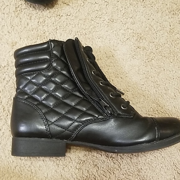 Charming Charlie's black combat boots - Picture 3 of 5